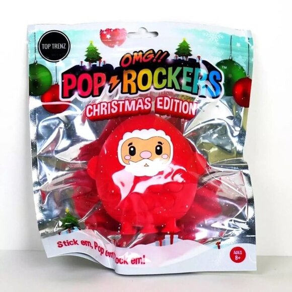 3 for $15 - OMG! Pop It Rockers Christmas Edition - Santa Fidget Toy - NEW - Picture 1 of 5